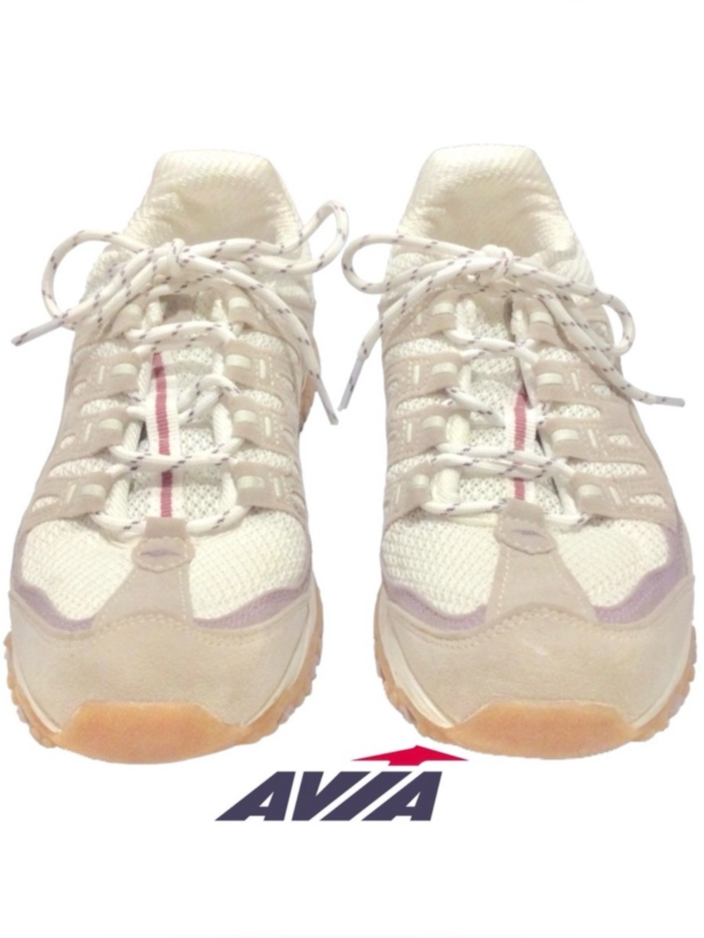 Avia Women's Elevate Athletic Shoes Sneakers in White w/ Lilac trim. Size 8 NWOT